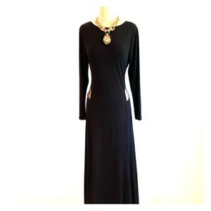 Elegant Black Jersey Maxi